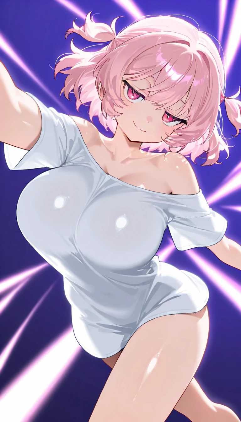 High quality、16 km race、anime screen capture、(((NSFW)))、(((Lori)))、(((smaller breasts)))、(obesity)、(thick thighs)、(Pink hair)、((Wavy Hair))、Ahoge、 (bob cut)、(dripping sweat)、((:d))、((swelling of nipples))、((Desperate))、((Light blue leotard))、pink scarf、white knee socks、((Orange eyes、Put y oh ur hanDs behinD y oh ur heaD))、(both armpits)、