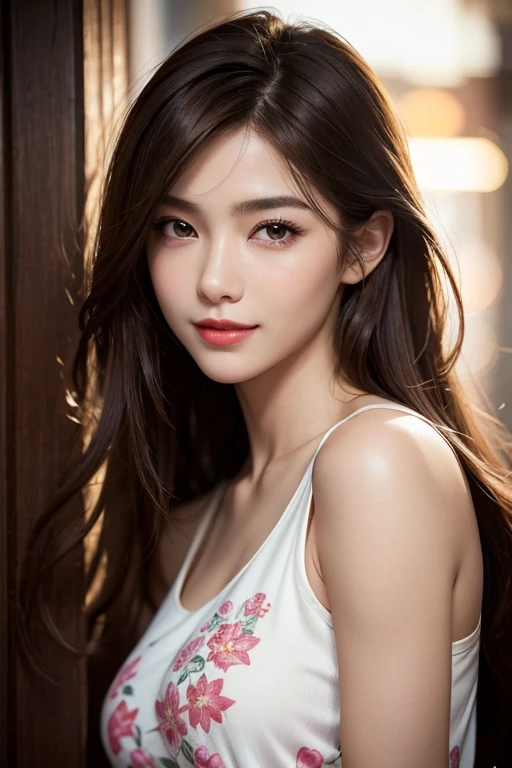 ((Realistic lighting, top quality, 8K, Masterpiece: 1.3)), Clear Focus: 1.2, 1 girl, Perfect Body Beauty: 1.4, Slim Abs: 1.1, ((Dark Brown Hair, Big: 1.3)), (Accelerate: 1.4), (Outdoor, Night: 1.1), Street, Ultra Slender Face, Fine Eyes, Double Eyelids, Exposed Cleavage, Incredibly Absurd, Messy Hair, Floating Hair,