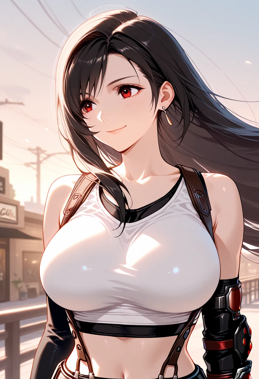 (((((tifa lockhart,Final Fantasy 7:1.5))))),((Highest quality、masterpiece、anime style、best quality、high resolution、8k、detailed、ultra-detailed:1.3))、Long legs:1.2, Beautiful woman with perfect figure:1.4、(Smiling:1.2), double eyelid、30-year-old female、((((One Woman,beautiful face,Beautiful face、Outdoor,upper body:1.5)))),Big Breasts、High resolution, accurate, Anatomically correct, High-resolution model, high quality, Very detailed, Ultra high definition、Black Hair、Straight Hair、Long Hair、(((Long dress、Night in the city:1.5)))