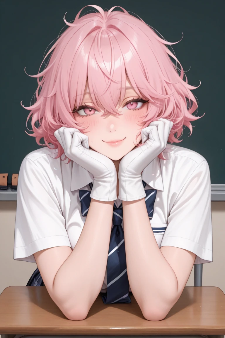 Ultra-detailed illustrations、Ultra-precise expression、masterpiece、Highest quality、ultra High resolution、High resolution、Hiromitsu Takeda Style、White background、Simple Background、Mash Kyrielight、light purple hair,short hair,hair over one eyes、Black sleeveless dress, White collar、Red tie、Black Pantyhose、Purple eyes、smile、Open your mouth、Choker of Hearts、White Breath、Sweat、Glowing Skin、shiny skin、Side angle、Put the plate、、semen、Semen、eat、Put a spoon in your mouth、