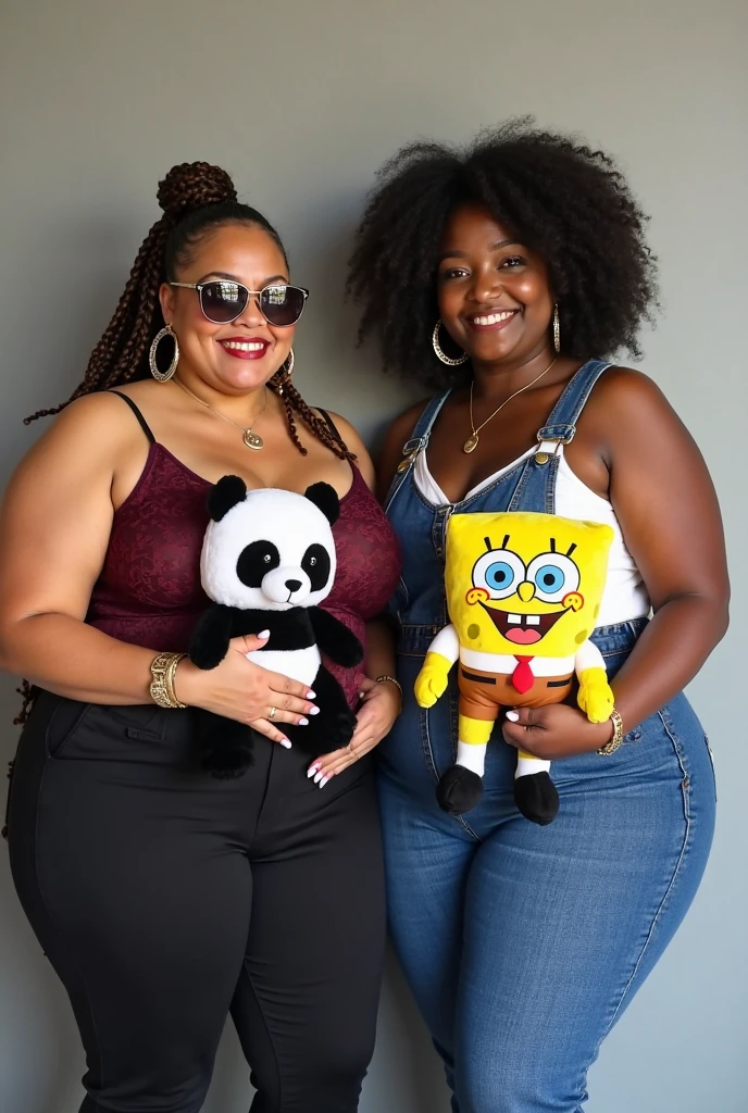A beautiful mature older curly haired Colombian lady busty curvy dressed in lingerie boxing a kangaroo in Times Square