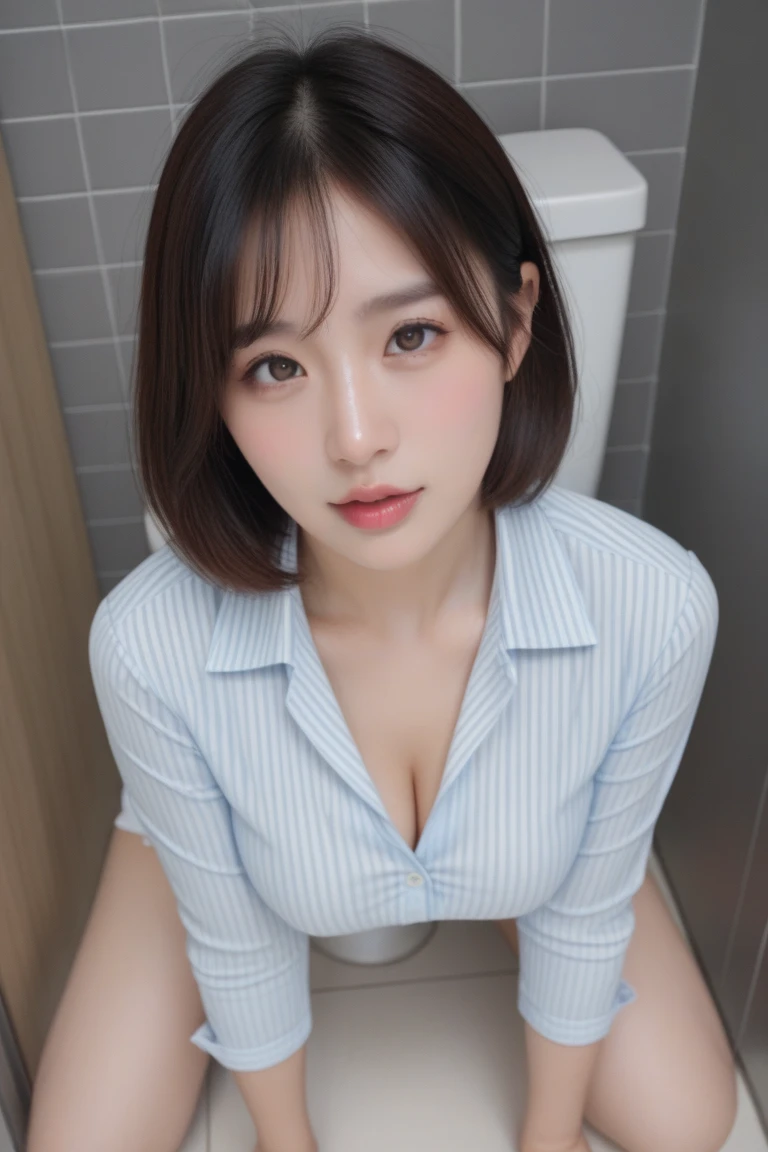 Japanese women、office lady、19 years old, anatomically correct, perfect anatomy, very cute, beautiful, (white shirt, pencil skirt:1.2), ((embarrassed:1.3)), blush、(office:1.1), (highest quality:1.3)、Best Lighting、high resolution、(8K, High resolution:1.2), (photograph, photorealistic:1.2)、Face is in focus、(Focused, symmetrical pupils:1.2)、Beautiful Skin、Natural Makeup、gross lip, High-definition hair texture, (looking at viewer:1.2), (half updo:1.3), (multiple angles:1.2), (small breast, cleavage:1.1), (put hand on one’s breast:1.1)