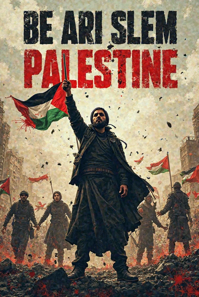 ((cinematic ligh《Save the children of Palestine》poster for, 80s movie poster,At the top there is the inscription "Against the War".,At the bottom is the words "Caring for Children".)),title, and credits, A high resolution, Ultra-detailed, Vivid colors, Dramatic lighting, Realistic, sportrait, Bokeh, Cinematic, CreativeDesign, Intense atmosphere, Dark background, suspenseful, shadowy figures, Melancholy tone, Excellent typography, Artistic composition, Dynamic angles, Contrasting colors, Depth of field, striking visual effects, Strong emotions, Haunting images, captivating visuals, Atmospheric settings, theatrical, mystical ambiance, delicate craftsmanship, Real Persono, intriguing narrative, Professional artwork, Engaging storyline, mystical expressions, Cinematic style, Thought-provoking symbolism, Engaging poster design, Iconic visuals, Intelligent execution, Visually stunning, Visual appeal, attention-grabbing, memorable, Reminiscent of classic movie posters,