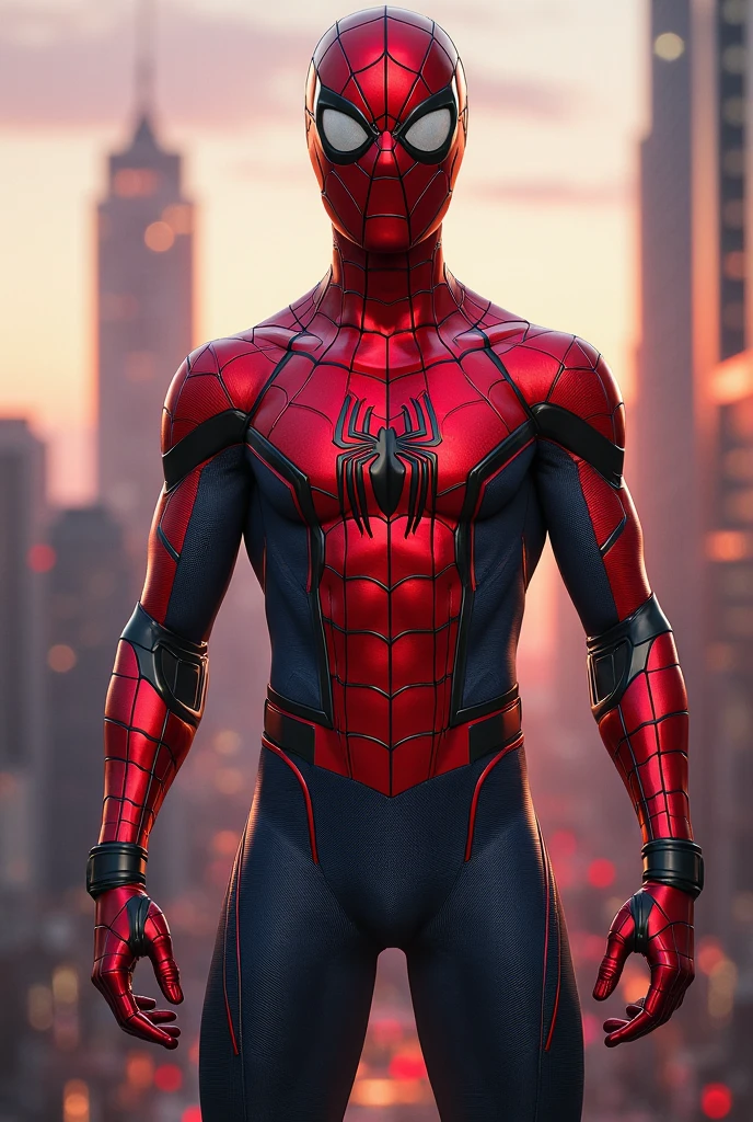 Spiderman stands posing, details modern clothing, HDR, UHD, 64K, highly detailed, professional photography , sketch style, ink scratches, sharp lines, trending on artstation, realistic engine, vivid colors , high resolution scanning, The camera details everything, Moonlight highlights your muscles and scars. The scenery is lush and mysterious, with a dark city and surroundings. The camera details everything.