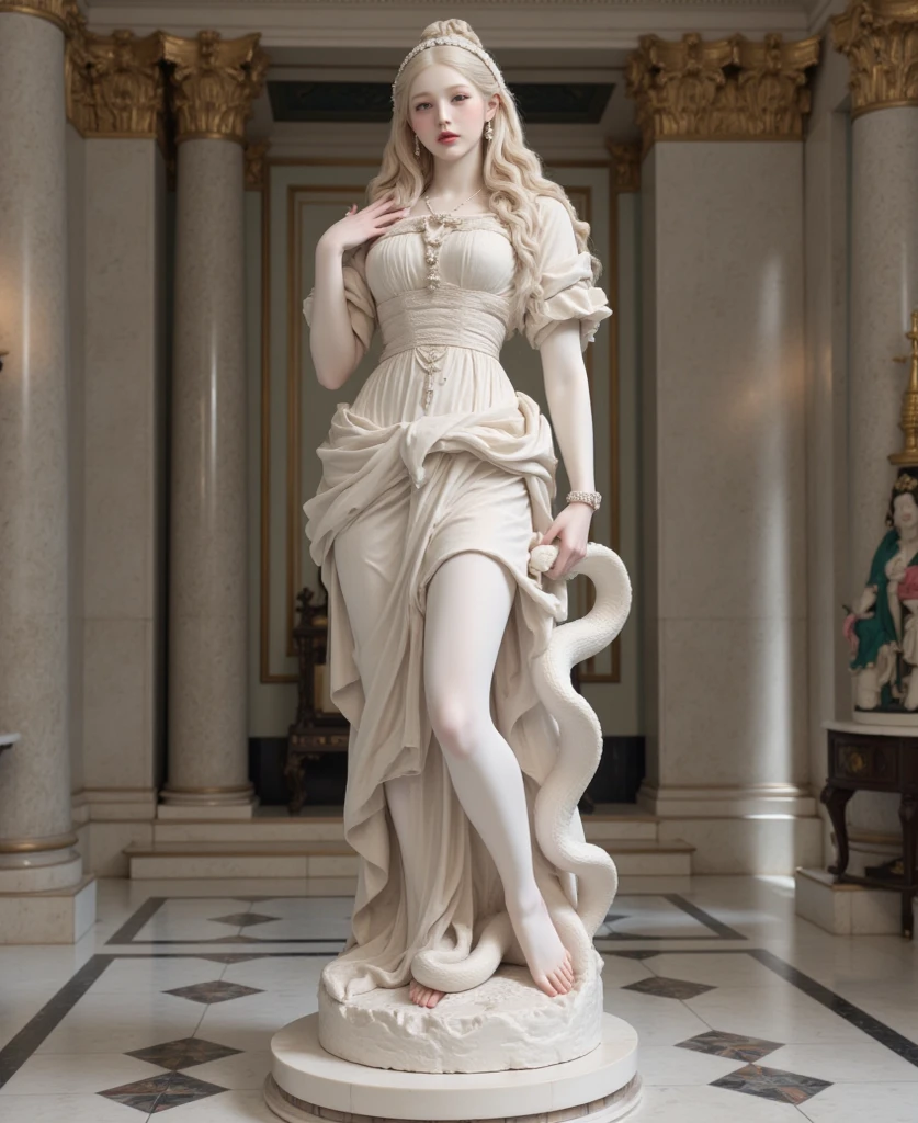 an intricate sculpture of three Greek goddess models in robes carved from marble in the baroque style, they are climbing and have beautific expressions on their faces black background, art photography