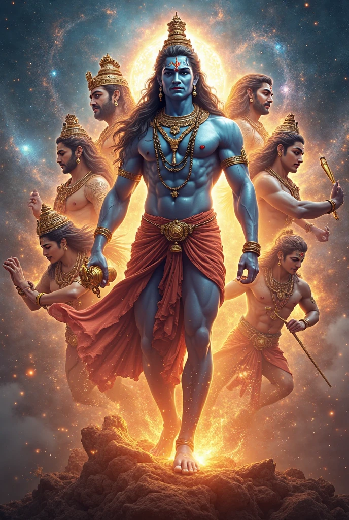 Lord Vishnu with Dasha avtar