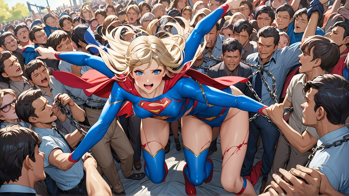 dc comics, supergirl, upskirt, white panty,high kicking