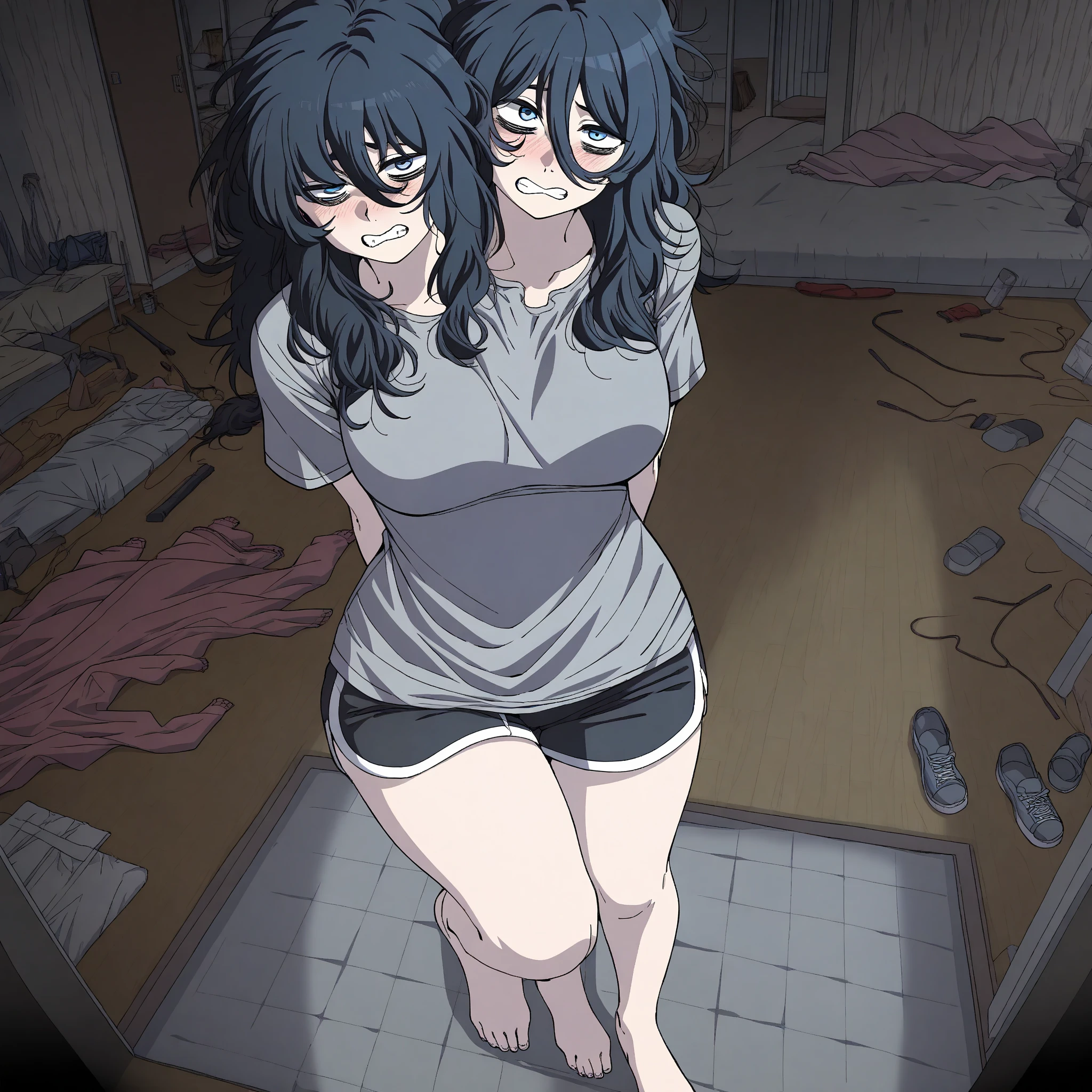 Estilo anime, Noite,Sala de estar, Mulher adulta fantasma
