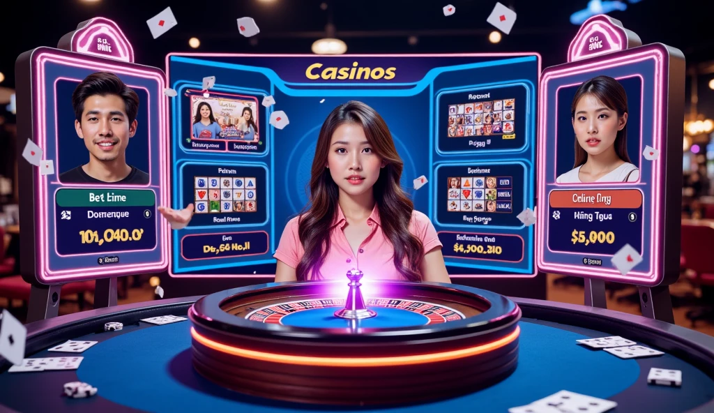 Now add 2 casino slots, a poker table, and that the logo is "VIP Predictions" but more focused