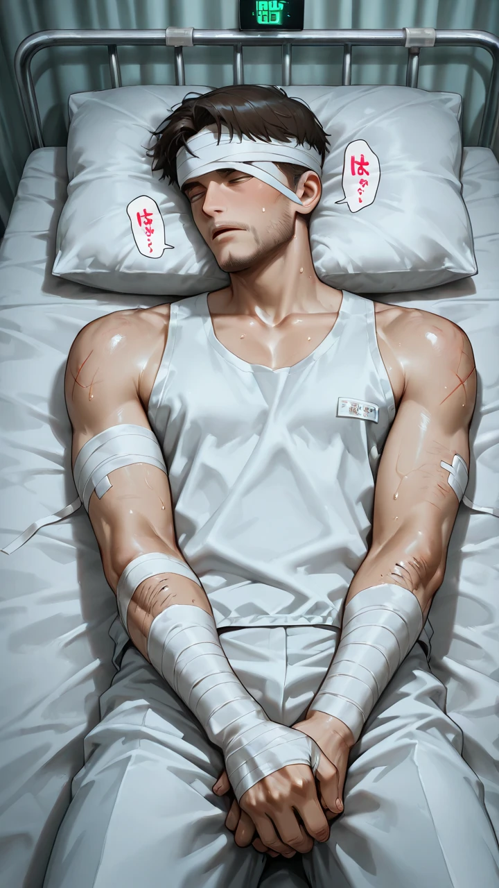 The man woke up,Hold the phone to your ear with your left hand,Then the phone call came
