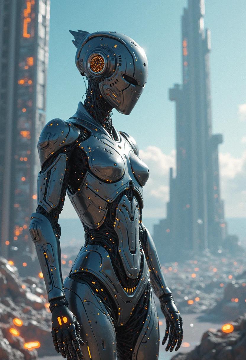 A Modern flat toon Crazy whit a Big ONE a Only Eye Robot and helmet Style, tongs in hands, Tv head, pinhead, camouflage PINK Rusty, Ambient in a meteorite crater super detailed, center, beautiful, soft lighting, focused on the character, 4K resolution, photorealistic rendering,