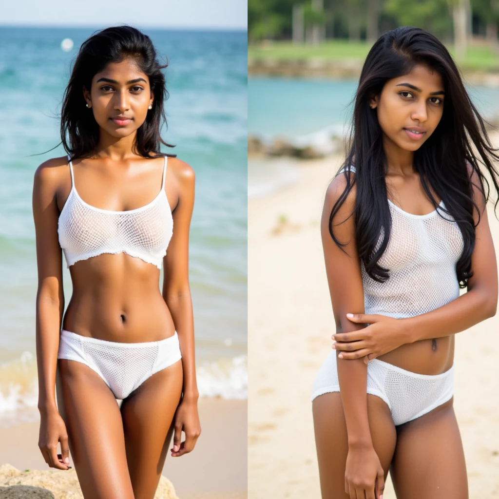 Onoff, long black hair, indian
