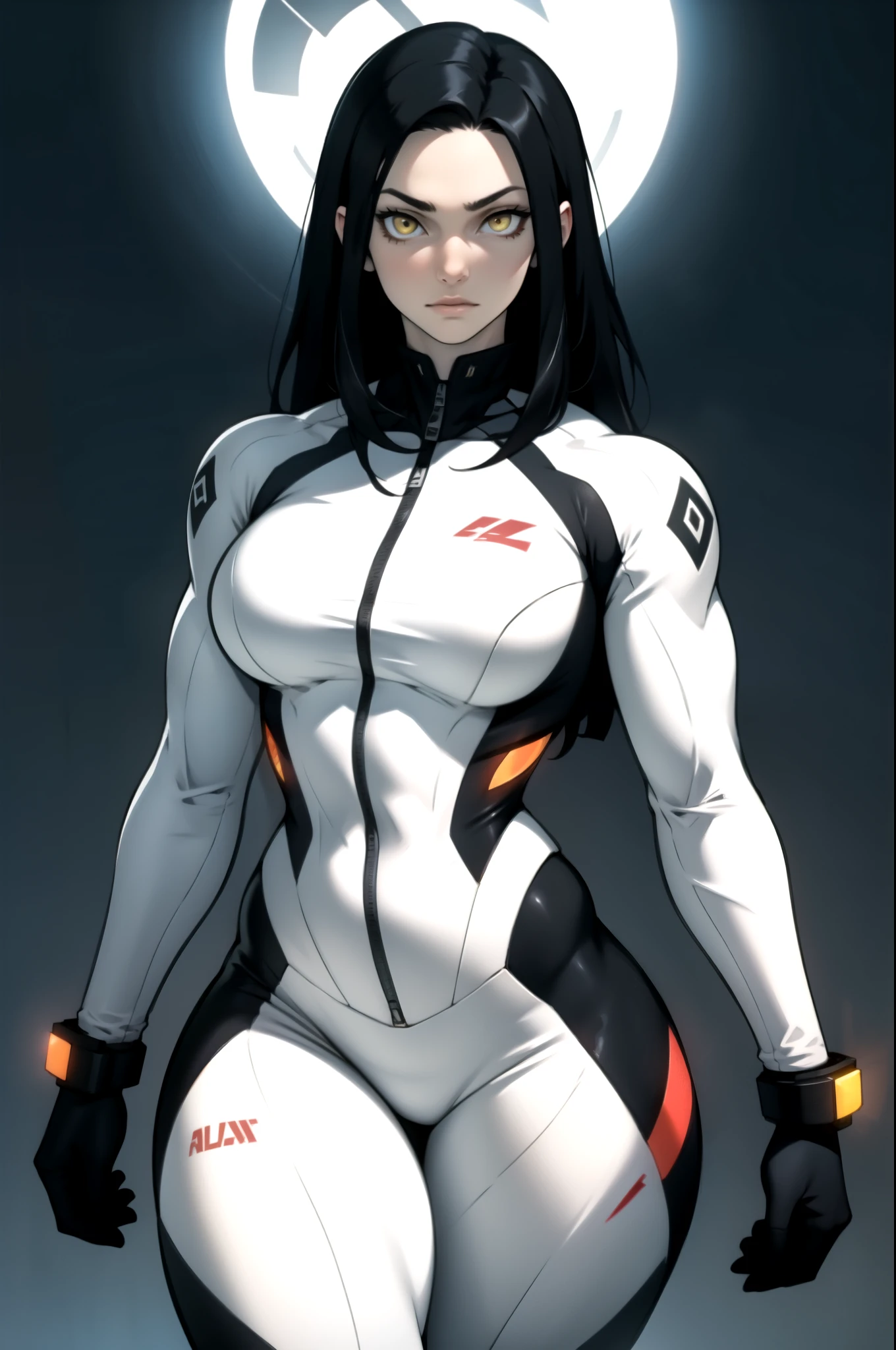 extremely long hair perfect anatomy 1 girl tall solo bodysuit curvy (muscular)