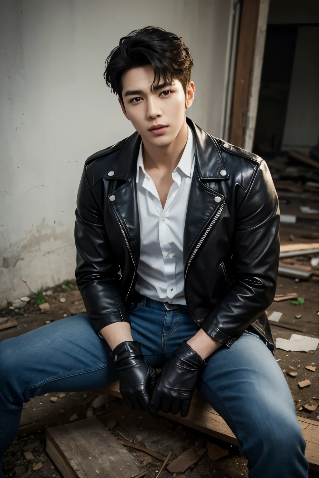 1man, solo, (no shirt),no top wear ((show abs 6 pack)), black sagged jean, skull belt, punk style, funky, skull earring, cross necklace, fashion photo, stuning view, street fashion, harajuku tokyo, bandage in hand, low angle view, full-body, black boots, 0.5 zoom, photoshoot, tattoo full body top, white man bun hairstyle, <lora:blondBoy_:0.75> <lora:GFman-000002:0.4> <lora:chineseMaleLikeness_chineseMaleLikeness3:0.65>