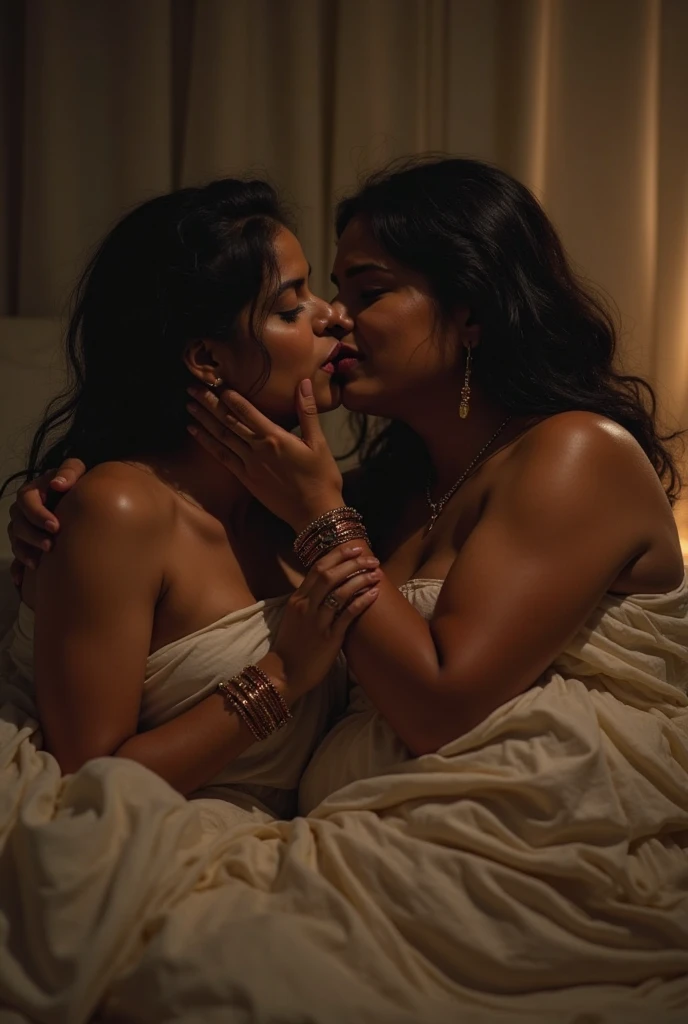 lesbians (dark skinned indian), oiled, kissing, licking each other, hugging, grabbing butt, angry, horny, blushing, wet in jungle, tied together, humping aggressive, licking, fingering, sucking, forced to kiss, naked, nude, lesbian, thick ass, grabbing, in crowd of naked women, orgy (drenched in clear goo) legs spread open, vagina spread open, laughing, pouring rain, soaking wet, (crowd groping: 1.7), (Full body portrait:1.2), (lesbian indian auntys kissing the otherand pressing breast, 40 years old,nfsw Big breasts, Thick thighs, Horny face, Big eyes, Busty lips, Cute face , bed, sexy, seductive, licking each others lips, love, sexy, soft Lighting, want to , with
