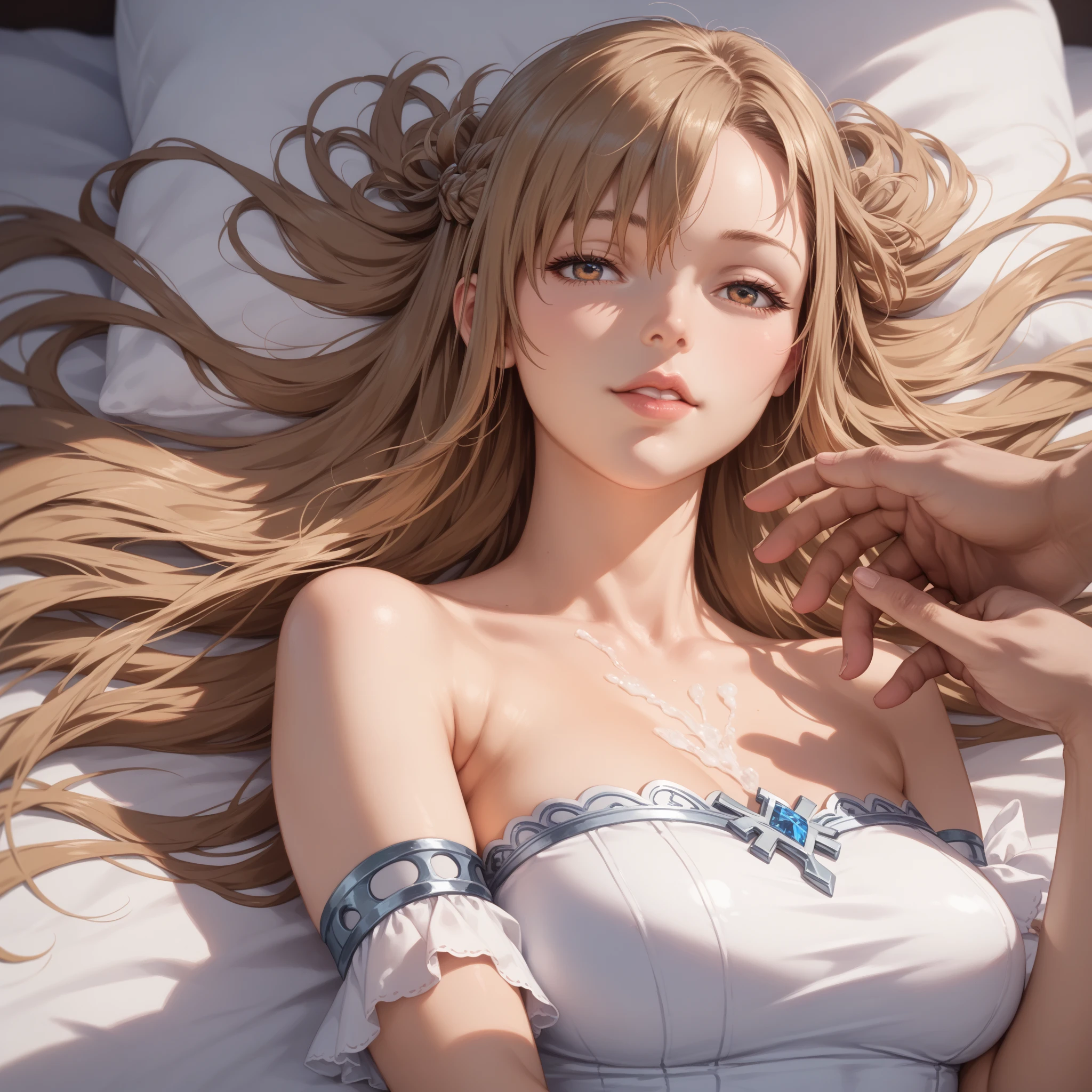 (masterpiece, Highest quality:1.3), (Super detailed:1.2),(Super detailedな顔:1.2),(Super detailedな目:1.2), (hyperRealistic:1.3), (RAW Photos:1.2), High-definition RAW color photos, Professional photos, (PhotoRealistic:1.4), (Realistic:1.4),8K,Professional Lighting, Perfect ???????,(Bright smile:1.2),High detail, Sharp focus,One Girl,lake,Elf,Long blonde hair,blue eyes,White dress,sitting