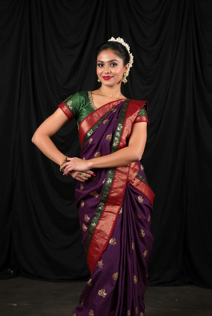Angry Indian woman in sari 