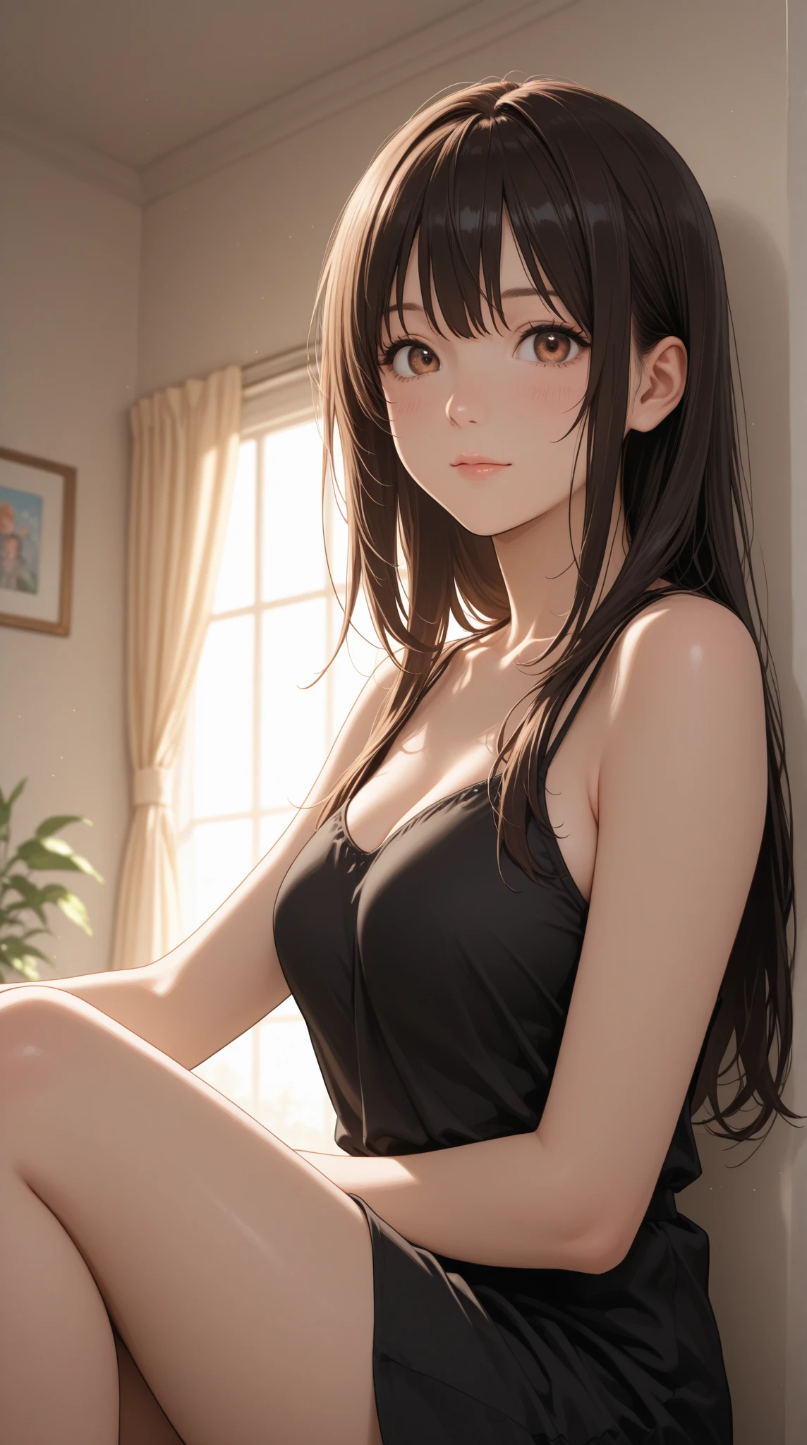 A scene of embarrassment as they try to initiate sexual activity、Japanese anime style