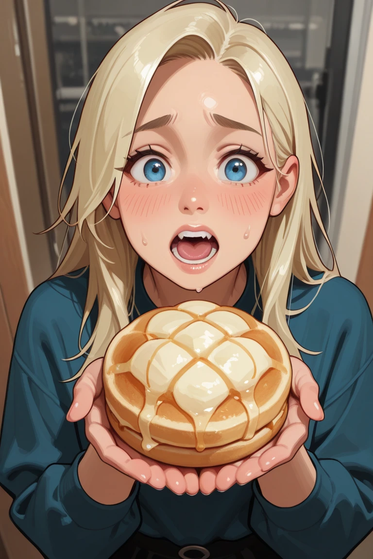 wet and messy,A lot of whipped cream is on the face,Getting hit in the face with a pie from a pie-throwing"