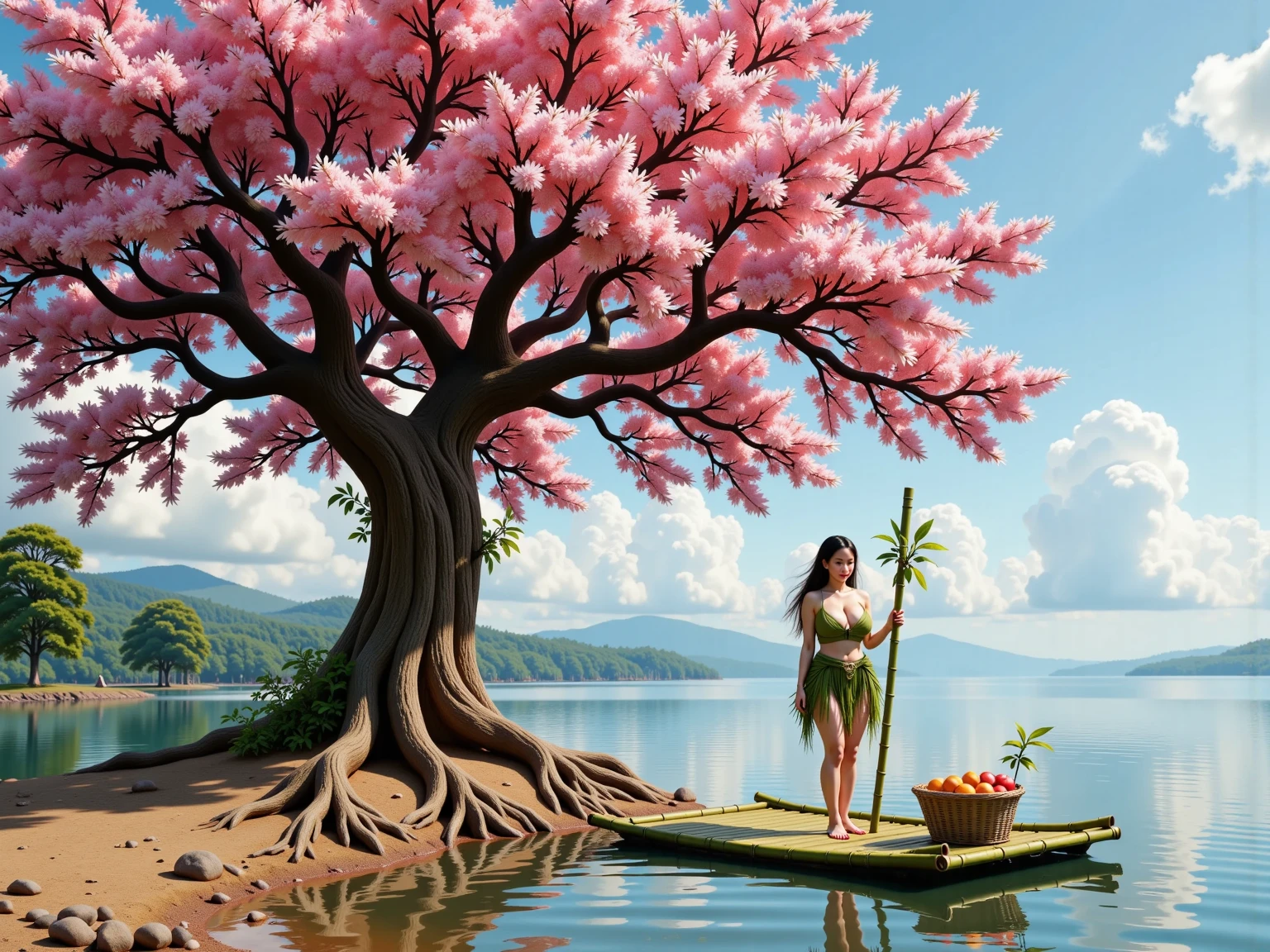 16K local sagrado, realista, Clear day natural light, 8K realistic pond ...