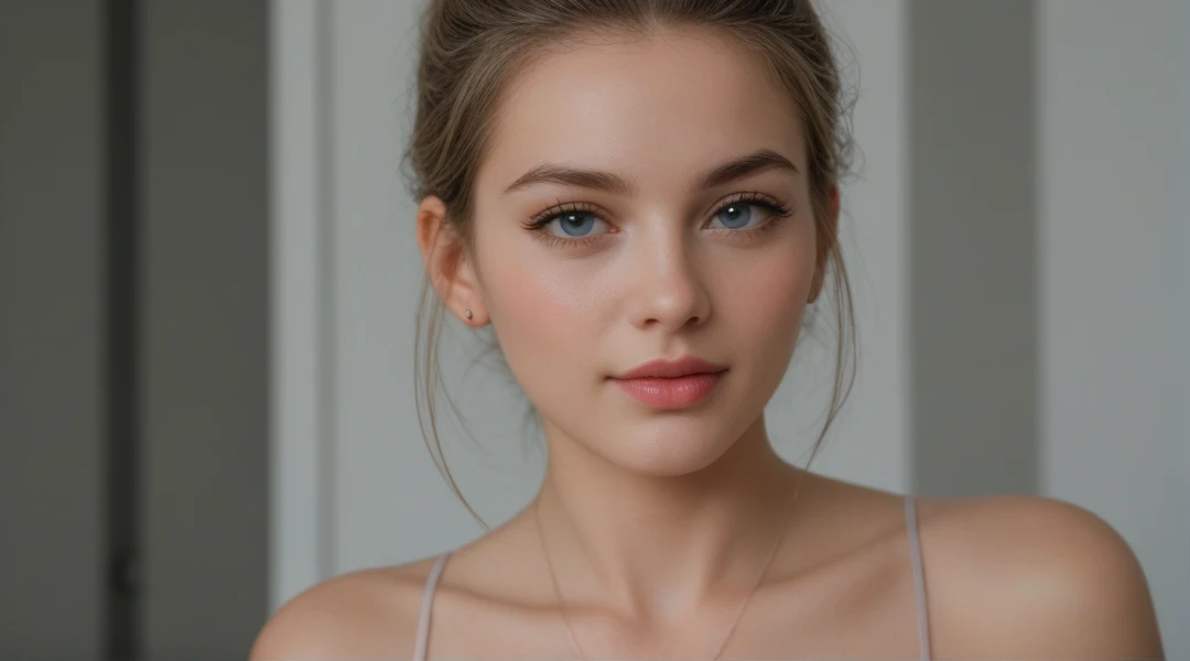 photorealistic, real, a beautiful young woman with cute facial features, hot body, full-body shot, detailed eyes, studio lighting, (best quality,4k,8k,highres,masterpiece:1.2),ultra-detailed,(realistic,photorealistic,photo-realistic:1.37),,beautiful detailed eyes,beautiful detailed lips,extremely detailed face,gorgeous figure,hourglass body shape,perfect skin,flawless,elegant pose