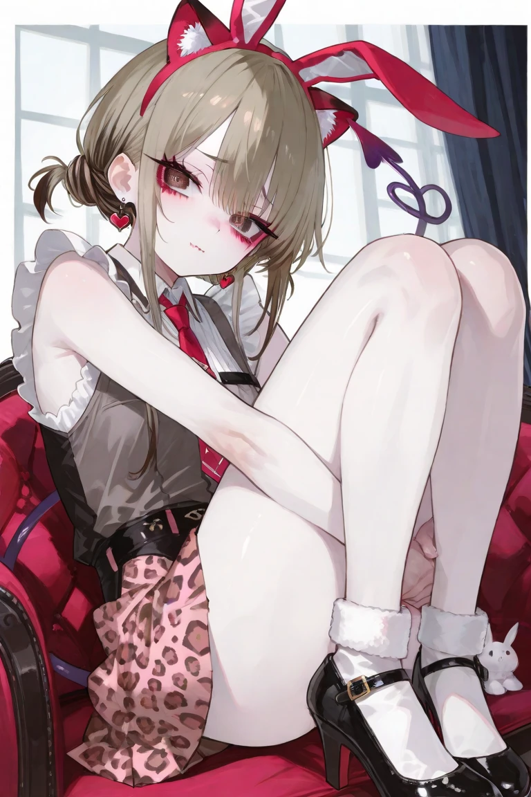 (masterpiece), (best quality), ((ultra-detailed)), (high resolution), (an extremely delicate and beautiful, super fine illustration), official art, BREAK (1girl), (:1.5), (tiny girl:1.7), (5yo)lat chest:1.4), Plump, (Thick thighs:1.5), (big ass:1.5), erect nipples, Huge areola, large nipples, (long nipples:1.8), erect nipples, oily skin, BREAK droopy eyes, emerald blue eyes, (bad mood:1.3), (clear face:1.3), (half closed eyes:1.4), BREAK bob cut, tired hair, messy hair, Black hair color, girl wearing round black glasses, BREAK (hacker:1.3), (leotard), (bunny girl:1.4), BREAK open legs, BREAK (Sweat:1.3), steam, humid, BREAK 1man, (dirty man;1.6), (fat man:1.6), (huge penis:1.8), (dirty penis:1.8), BREAK (sofa), BREAK (dynamic angle:1.4),