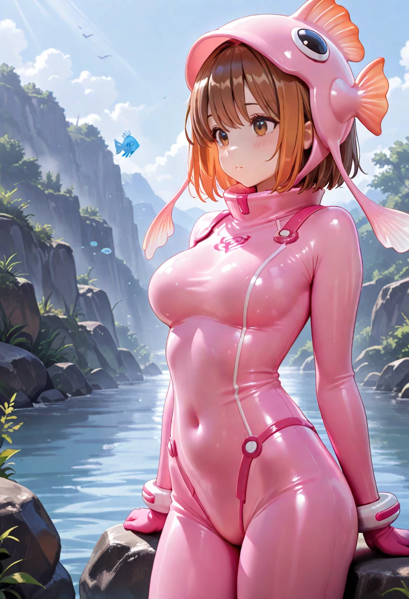 masterpiece, highest quality, High resolution, 8K, high resolution, Super detailed, 1 girl, (anatomically correct), complete limbs, full finger, 　Enamel pink long boots　wrinkled boots　enamel pink mini skirt　エナメルピンクのゴムgloves　enamel pink clothes　　tiara　gloves　　gold decoration　Costumes with fancy decorations　justice　　rubber boots　Embarrassed and crying expression　Watery eye　open mouth　Sitting on poop　full body picture　　long boots below the knee　ponytail　bare legs　nipple　Pee　Sweatだらけ　soaking wet　white water droplets dripping from panties　　steam　no sleeves　　Clothes that show your body line　soaking wetの服　My clothes are wet and my skin is visible　full body picture　Boots get dirty with white mucus　inside a dark cave　swamp of slime　Immersion in white mucus　Soak in a mire filled with white mucus　white mucus dripping from above　black pubic hair between crotches　  Yellow water flowing from the crotch　　spread your legs　Costume dripping with white mucus　Boots dripping with white mucus　Sweat　wet skin　A large amount of worms approaching　white mucus that sticks to clothes