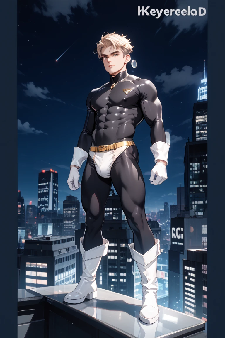 1 male human、a blond、Huge ass、black rubber suit、Blue eyes、Large, thick thighs、short-haired、wide hips、musculature、Snow blizzard、erectionpenis、Mokkori、Russian、Turn your buttocks