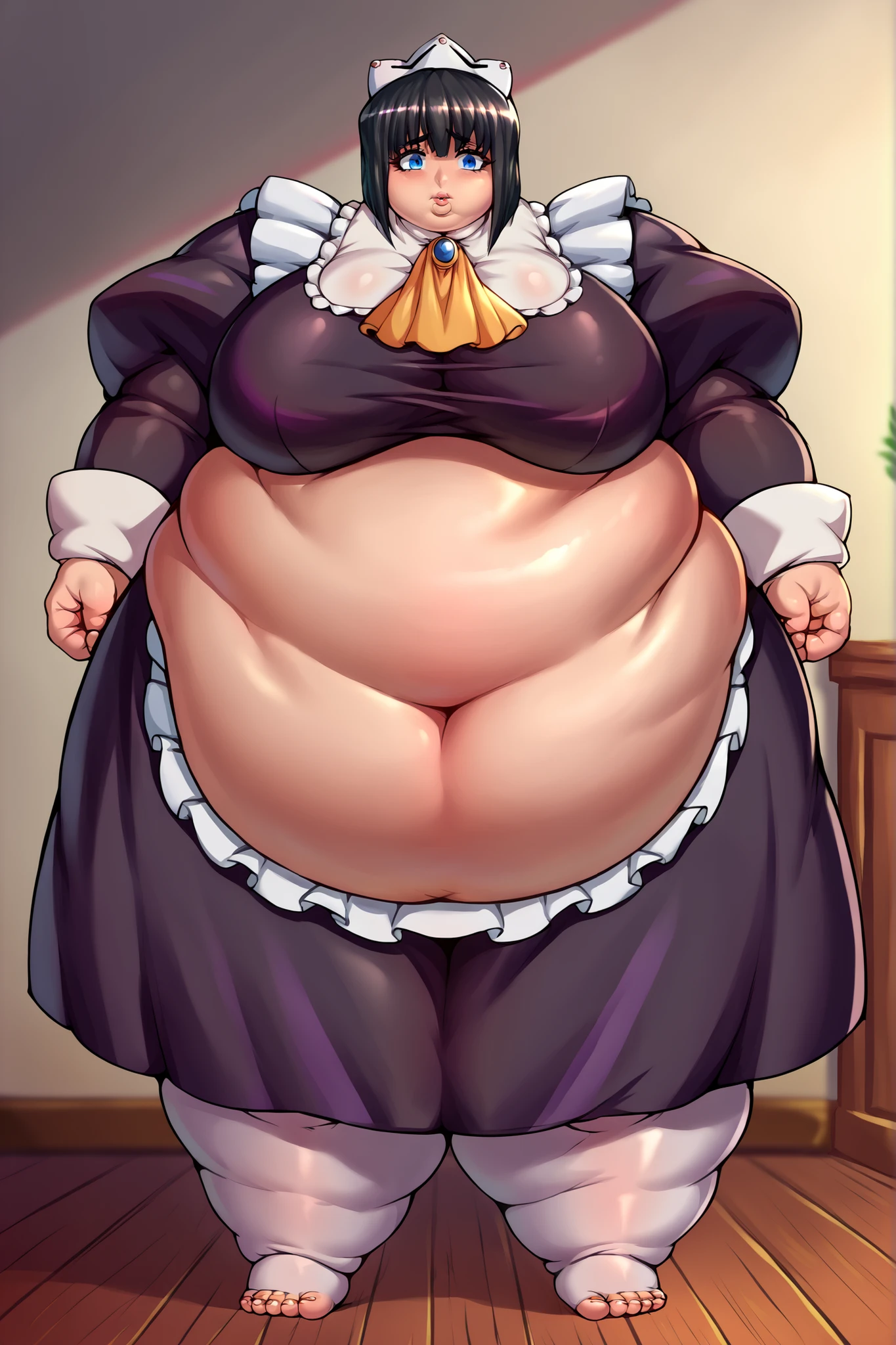 Anime. Monster girl. 1 girl. Cute girl. Cow girl. Half-human. Minotaur. Housemaid. Clumsy. Ssbbw. Silver hair. Long hair. Wavy hair. Green eyes. Beautiful eyes. Perfect eyes. Expressive eyes. Ideal face. Face about to sneeze Sneezing face. Beautiful nose. Snotty nose. After sneezing, long snot hangs from the nose. 16 years. Big breasts. Beautiful breasts. Thick body. Thick legs. Thick arms. Big fat belly. Fat butt. Fat folds. Body in fat folds. Cow horns. Cow ears. Cow tail. Hooves on the legs. Maid uniform. Black maid uniform dress with lace. A cap on the head. White apron. An apron stained with grease. Diaper. dirty diaper. Sick. Cold. Allergy. Runny nose runny nose. Nasal mucus. Snot. Wants to sneeze. I have to sneeze. Violent, desperate desire to sneeze. She sneezes. She sneezed. Splashes of snot fly to the sides. Snot flows from the nose. Urinary incontinence. Wants to pee. Need to pee. A strong, desperate urge to pee. She pees on her own, pees for herself. Pissing in a diaper. She peed herself. Flatulence. Wants to fart. I have to fart. A strong, desperate urge to fart. She farts. She farted. A stream of yellow gas comes out of the thick butt. Diarrhea. Wants to poop. I have to poop. A strong, desperate poop. She poops herself. She poops on herself. She poops in her diaper. She shit herself. Standing at undulating height. Stands at the entrance to the mansion. Beautiful character design. Shiny skin. Full body. Official
art . Extremely detailed CG Unity 8k wallpaper. Ideal lighting. Ultra high resolution 4K. Super detailed 8K. A high resolution.