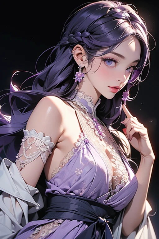 1girl,solo,cute,sakura hair,pink eyes,sparkling eyes,beautiful face,the most beautiful in the world,bigbreast,cleavage,gorgeous blue dress,upper body