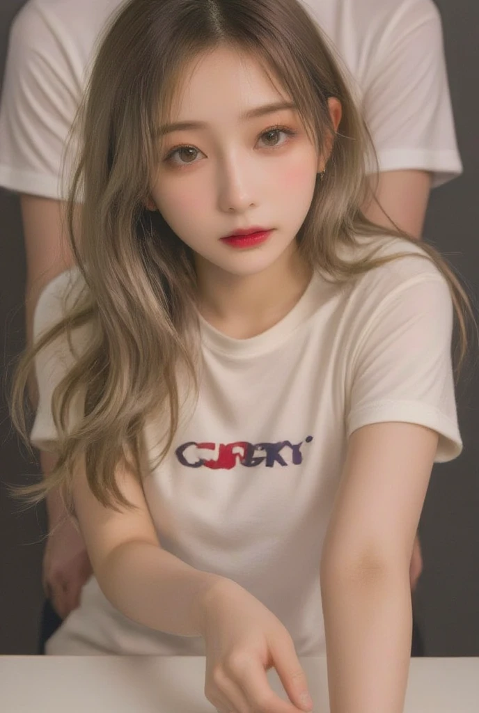 masuter piece：1.2、top-quality）、Realistic looks、（Real Image、intricate detailes、depth of fields）、（女の子1人、独奏）、makeups、Split Trip、Erotic face、Slender body with perfect face、
（peitos fartos：1.4）、（skin indentation）、thighs thighs thighs thighs、thighs thighs thighs thighs、thighs thighs thighs thighs、wide hips、Has a small、tall、Glossy coral lip、large full breasts、Expose your breasts、Sheer clothes，Nipples are visible through transparent clothes，Wet clothes，Show underwear
redhead、red eyes、poneyTail、Protruding chest
(A girl playing volleyball、White Volleyball Uniform)、(perspiring:1.2)、(Wet)、A sexy、red blush、Too big，huge-breasted，Lower breast，Short uniform，Short clothing