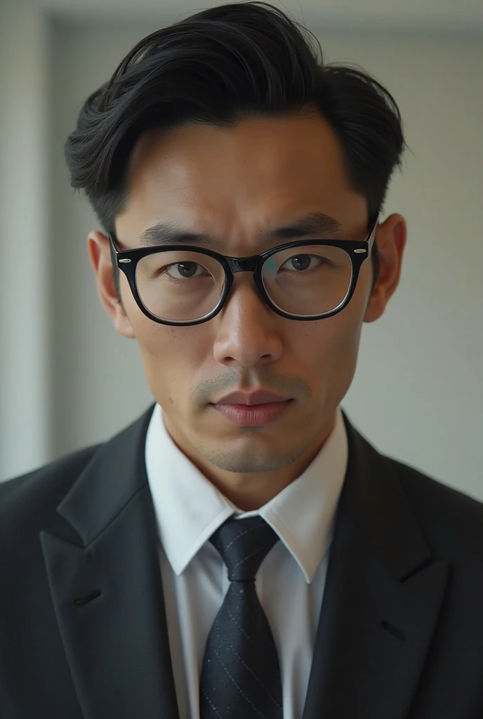 1boy, teacher, blazer and business suit, nerd, glasses, realistic, short hair, full body, wide angle, 8k, photography, japan teacher