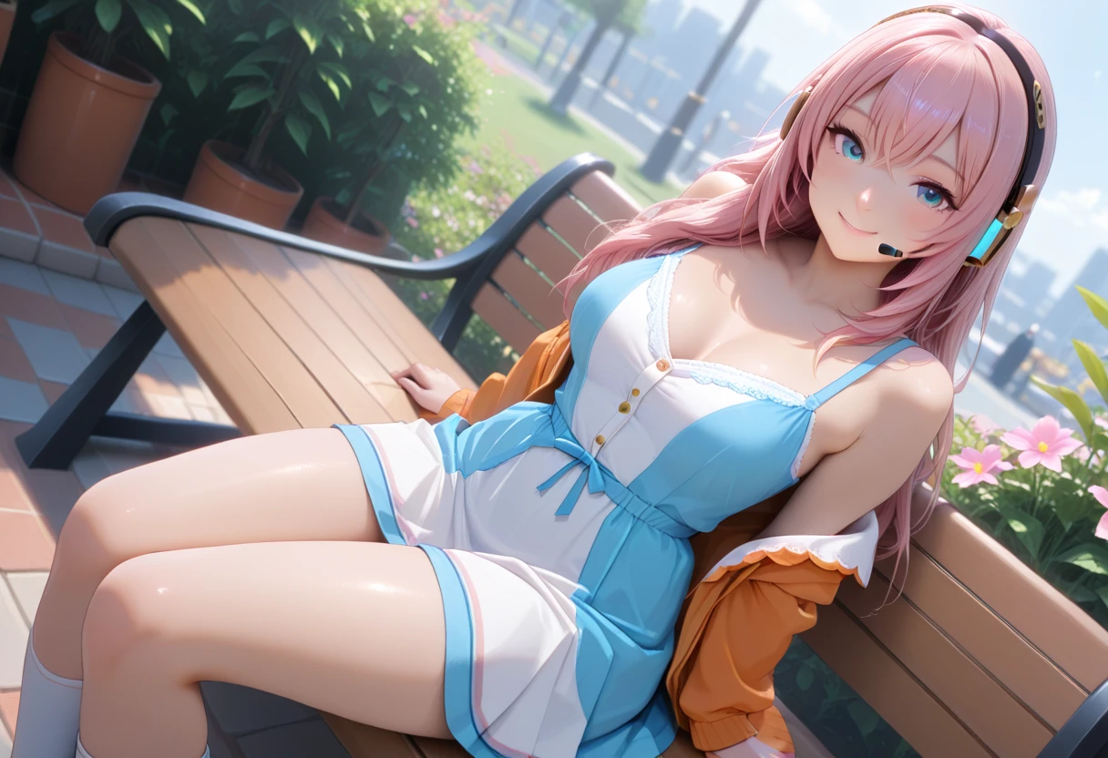 Anime beauty, seaside