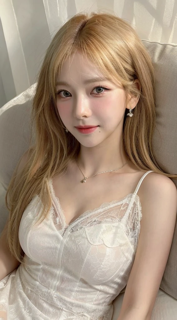 1girl, heart-shaped pupils, fingernails, white hair, purple eyes, (blush:1.1), choker, upper body, trembling, sweat, sweatdrop, heart, (medium breasts:0.6), love, heart, crop top, happy, smile,  lace, bokeh, (freckles:0.8), natural skin texture, photo of portrait, (red_background:1.3),