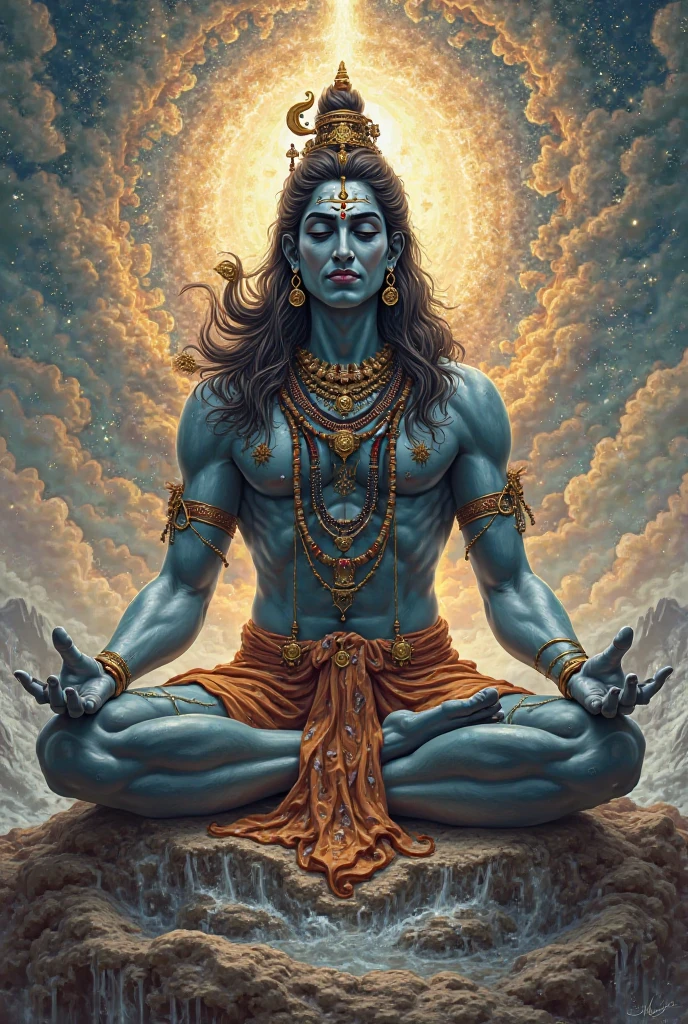 Mahakal seating with Hanuman vanar roop