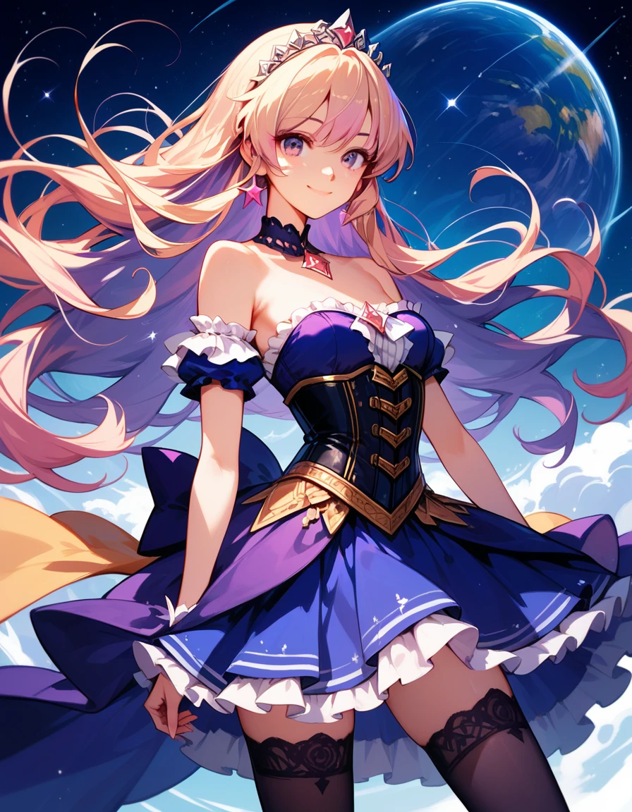 (masterpiece, best quality), intricate details, 8k, artstation, sharp focus, 1girl, star guardian, league of legends, (halloween color theme)