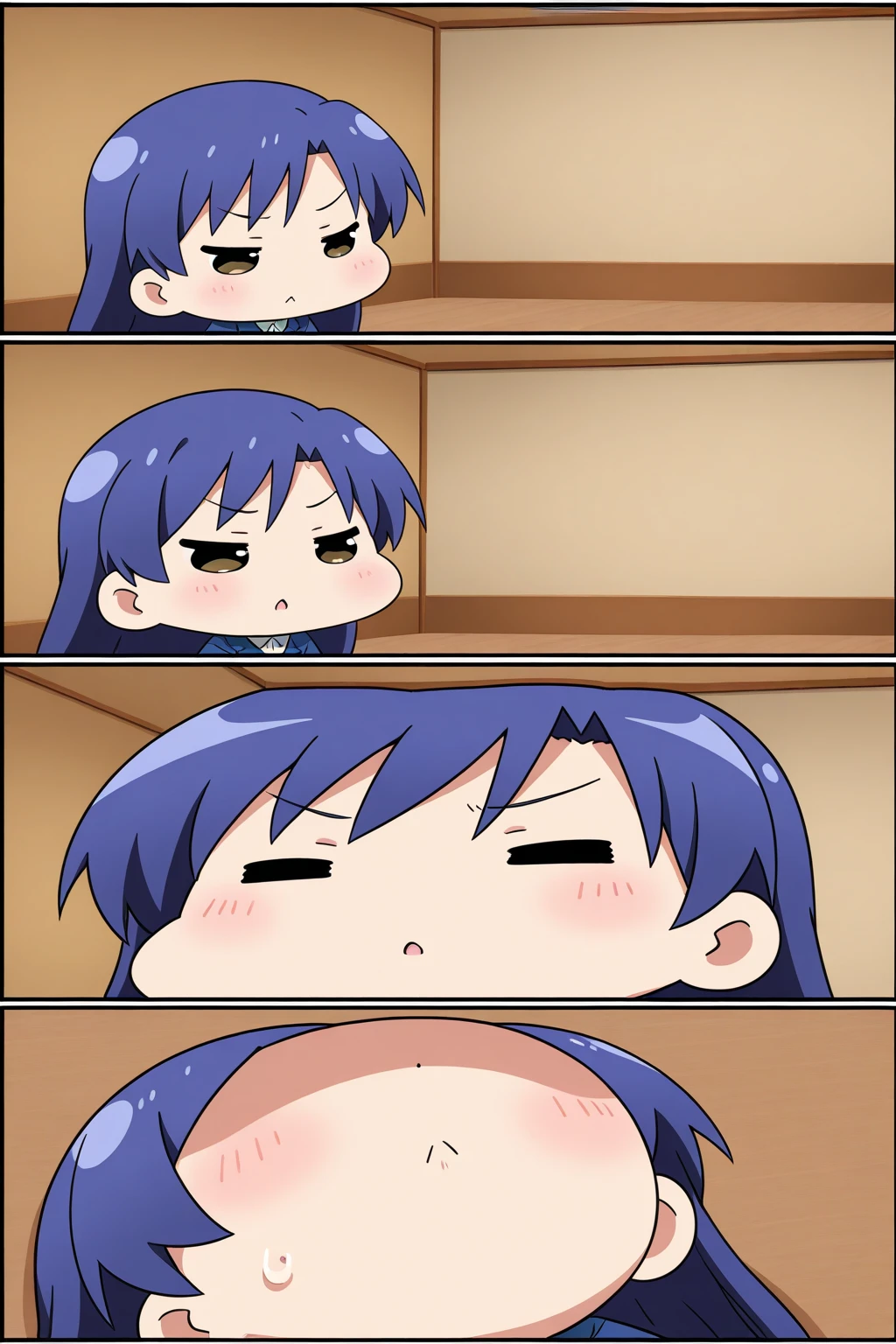 score_9, score_8_up, score_7_up, source_アニメ, masterpiece, 1girl, (work), blue dress, white sailor collar, red bowtie, white long sleeves, Anime Drawings, Primary school students、Primary school students, Violent Rape, tears, cry,  ((How)), trembling, masterpiece, Highest quality, (One man), Browsing Caution, Insert the penis, (uterus at viewer penis inserted into pussy from cross section looking through)