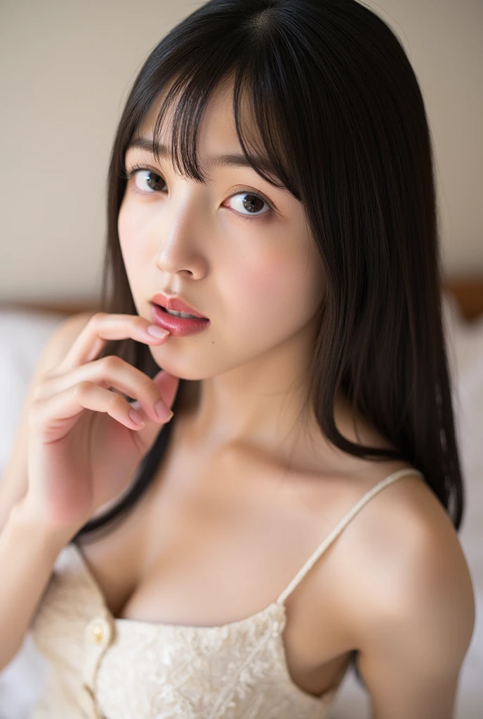 A hot Japanese girl crying