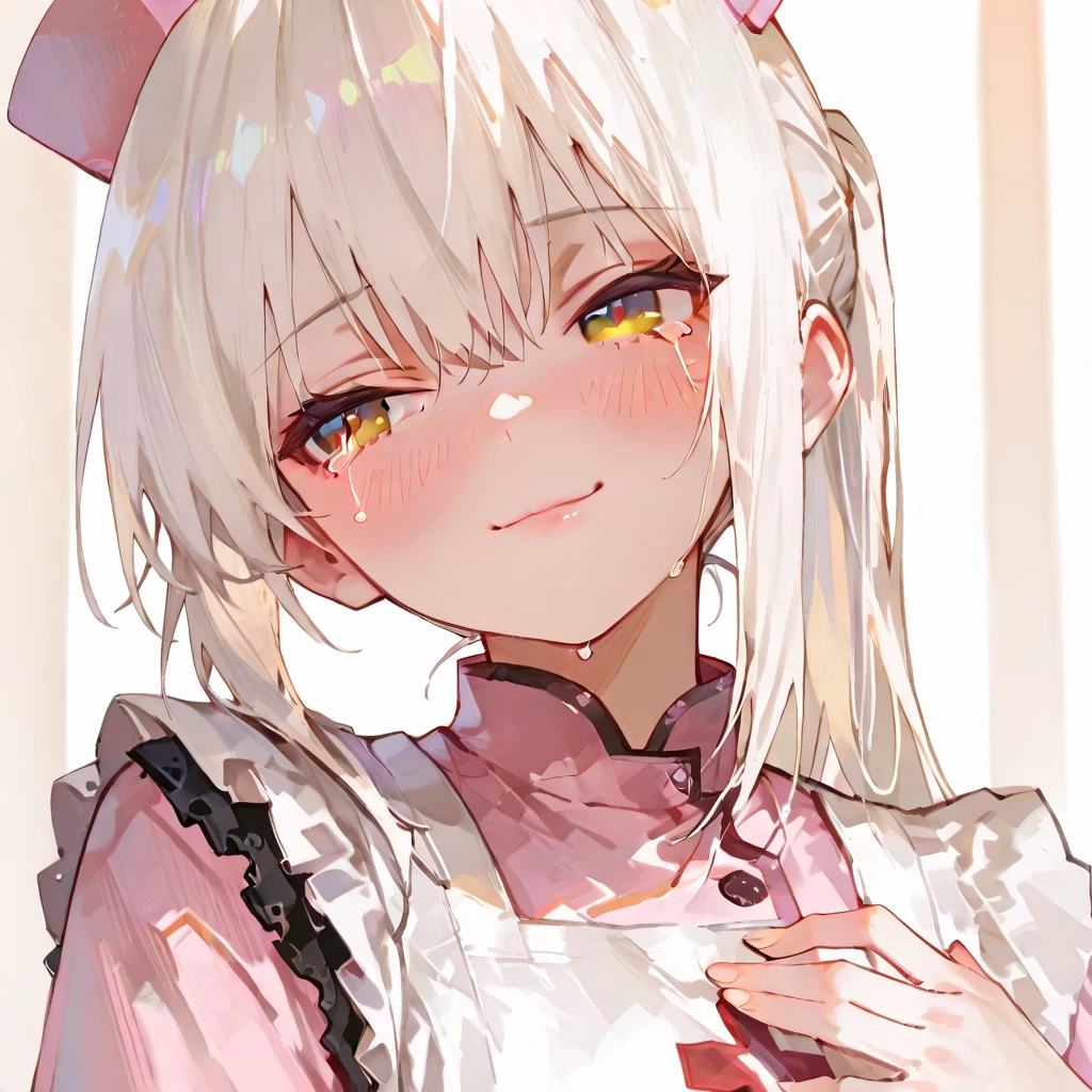 White color hair，Cute big breasts