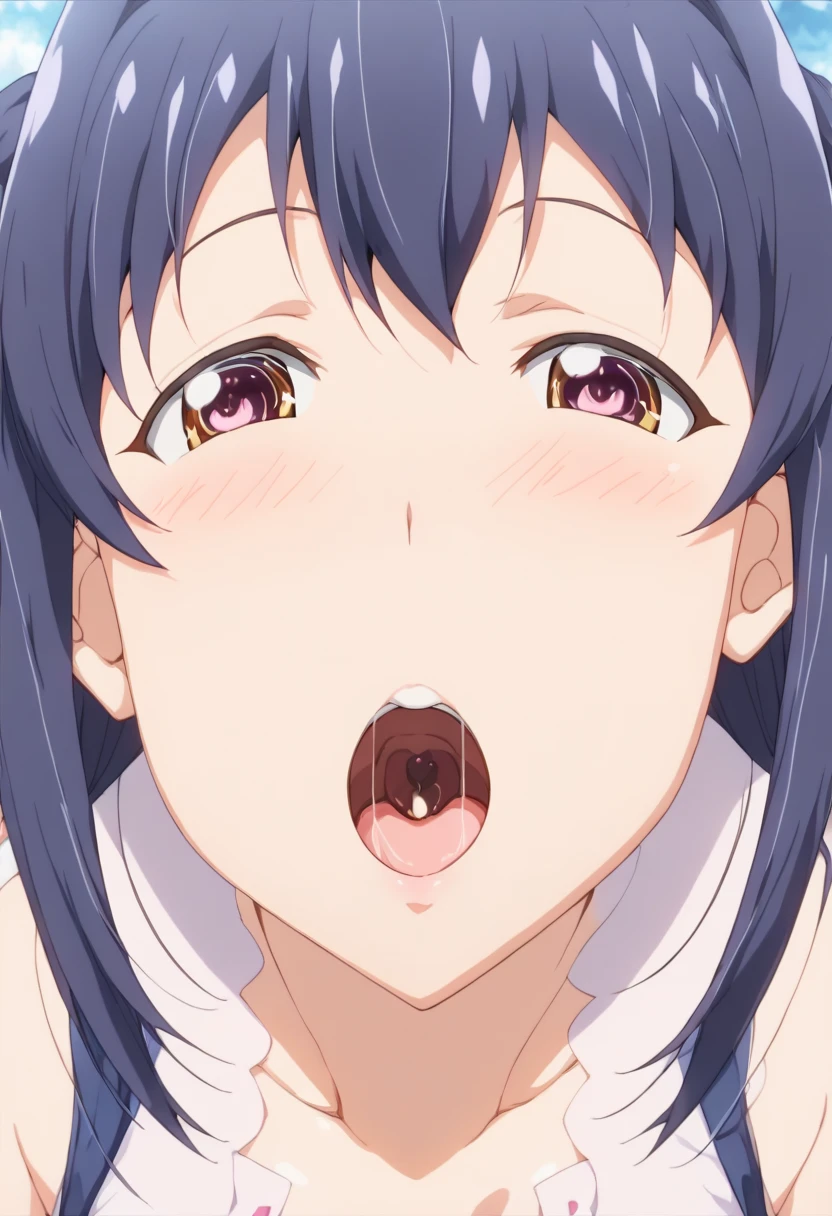 (masterpiece, best quality, ultra-detailed, high resolution, detailed eyes), takeda hiromitsu style, {{{3mature females}}}, school girl uniform, big eyes, looking at viewer, pov, breath, (blushing:1.3), (open mouth:1.4), (tongue out:1.4), (drool:1.4), orgasm, mouth focus