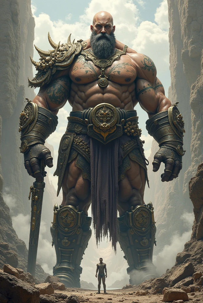 Berserk with big sword sheathe in his back and damage armor and helmet