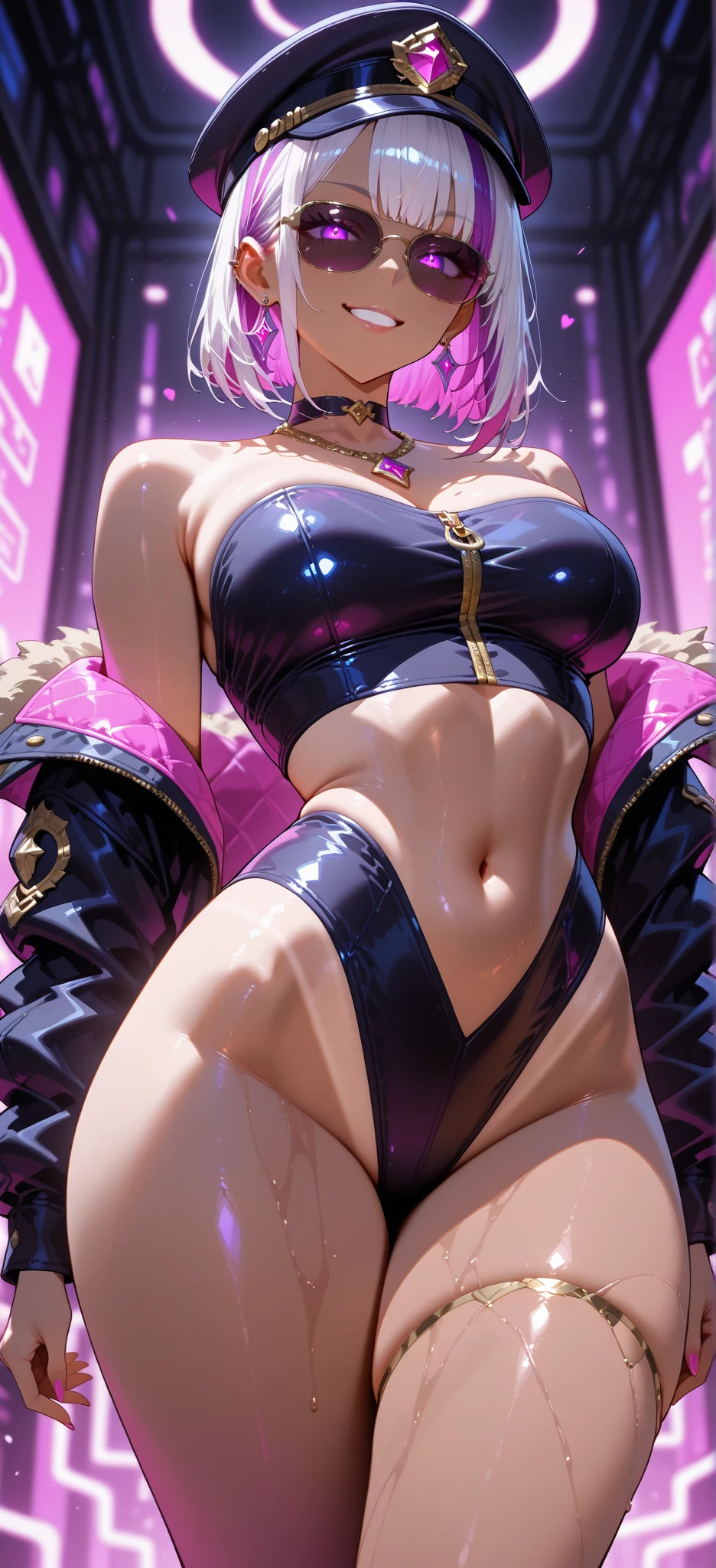 anime - style image of a woman in a leather outfit sitting on a throne, nico robin, inspired by Masamune Shirow, character from king of fighters, as a character in tekken, highly detailed exquisite fanart, portrait ninja gaiden girl, royal attire akira, v from devil may cry as an elf, style of masamune shirow