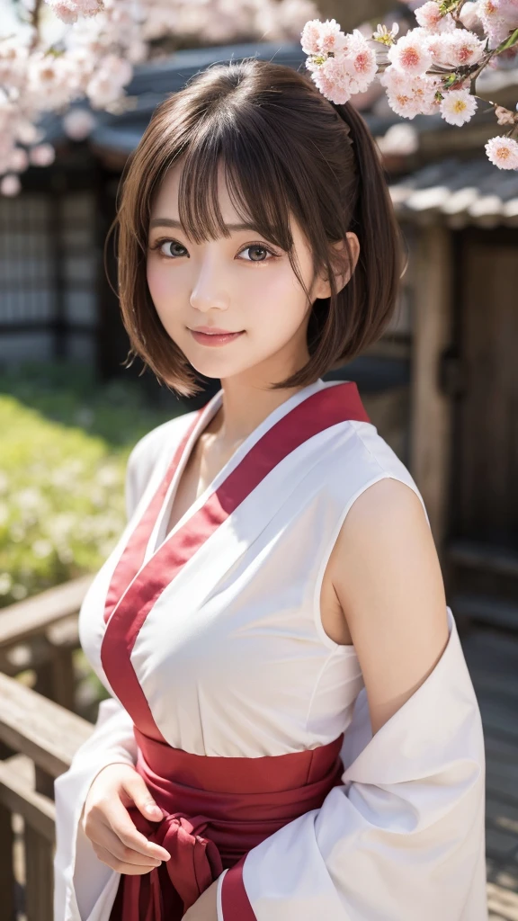 (8k、Raw photography、highest quality、masterpiece:1.2),(black haired、very short hair:1.8),(short twin tails:1.4)、show viewer,Looking at the front,erotic,white skin,(Wearing a kimono with a colorful floral pattern:1.7)、()、(Clothing that emphasizes the shape of your chest、publish one'Skin:1.8)、(big breasts :1.4)、slim body shape、ultra high resolution,beautiful,beautiful fece,(alone, alone、no background:1.9),whole bodyボディー,japanese woman,(Photoreal:1.37)、photon mapping,reality、(Baby-faced and cute: 1.4)、(cute smile: 1.7)、(With a round face: 1.9)、radio city、Physically based rendering、depth of field rally background、photograph, (I can see your knees,close up of thighs:1.4),whole body、super fine