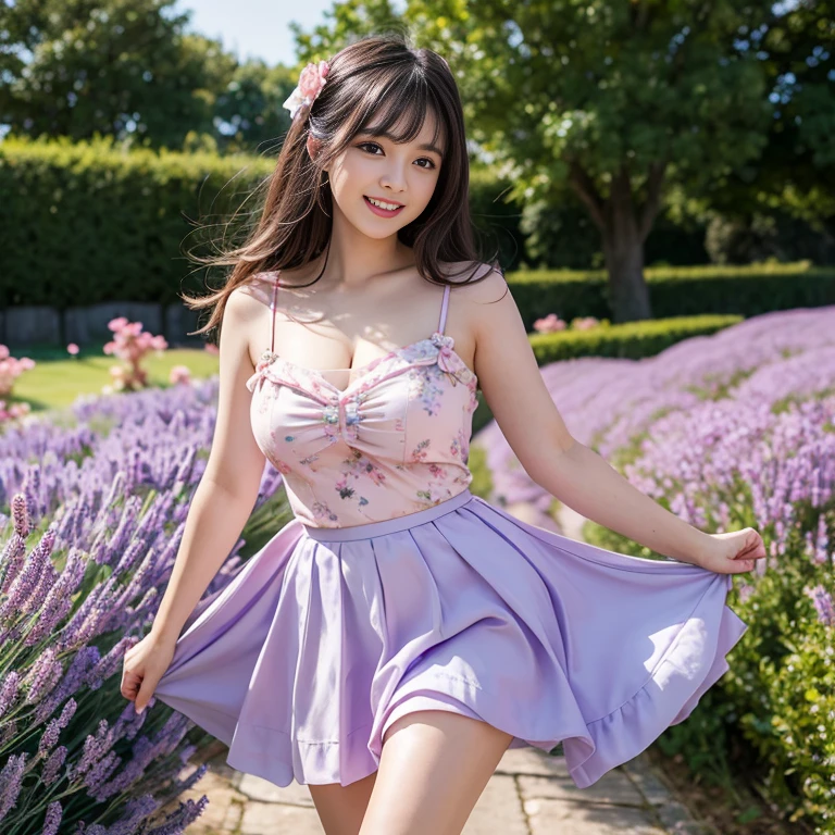Create a slide about August Lilac on the theme of coquette.
