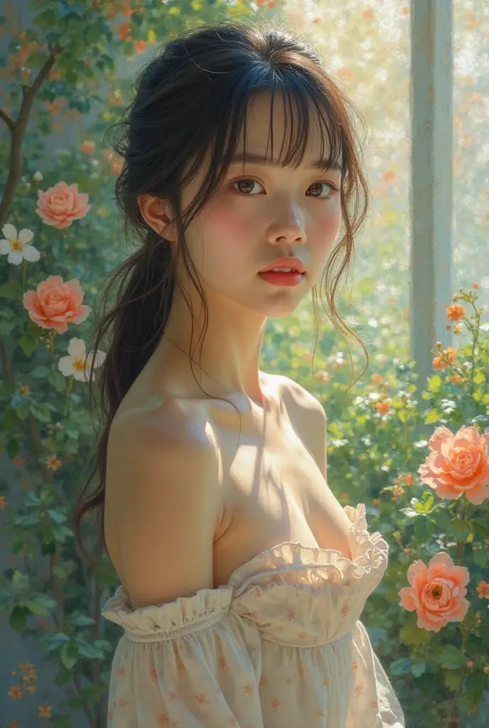 {{{{{3,318 trillion pixels high resolution, nsfw, Realistic scenery and lovely Japanese girl who is moaning madly as her nudity sexual masturbation that traces her sexual zone repeatedly with her fingers in a Cylindrical floral aquarium herbarium, thicken the lips look pretty, Her luminous clitoris, Boobs are fluffy and bouncy, Tits that get rounder bigger her deep tight cleavage}}}}}, {{{{{Erotic-romantic composition in which she does her first masturbation as her budding sexual desire is amplified more and more with the emotional drift of youth, detail of The panting face and voice of a neat and cheerful girl loved by everyone, Her nipples and romantic deep panting depicted in detail}}}}},{{{{{the Cylindrical floral aquarium herbarium filled with female hormones cause the innocent girl to flush her face remains a girl only her body changes rapidly Her tits swell and she leans forward unable to support her own tits as her blouse encircles and forms two beautiful E-cup mounds, A neat girl who traces her crotch with her fingertips and with a moan experiences her first climax, It's too cute and innocent to see her go into her own world nipples out mouth open panting and freshly learned sexual masturbation as she climaxes over and over again, magical in a Cylindrical floral aquarium herbarium filled with oil, All the sexiness that's amplified inside her makes her gasp, her beautiful slender underbust, slender curvy cute waistline, an lewd fetish for lips and necks and waistlines, her clearer nip line from underbust to hips, gloomy straight long wig, thick vivid lips}}}}},{{Extremely detailed}}, {{{{{Heroine girl with a pure and innocent aura has an overly sensitive, sexually unused body}}}}}