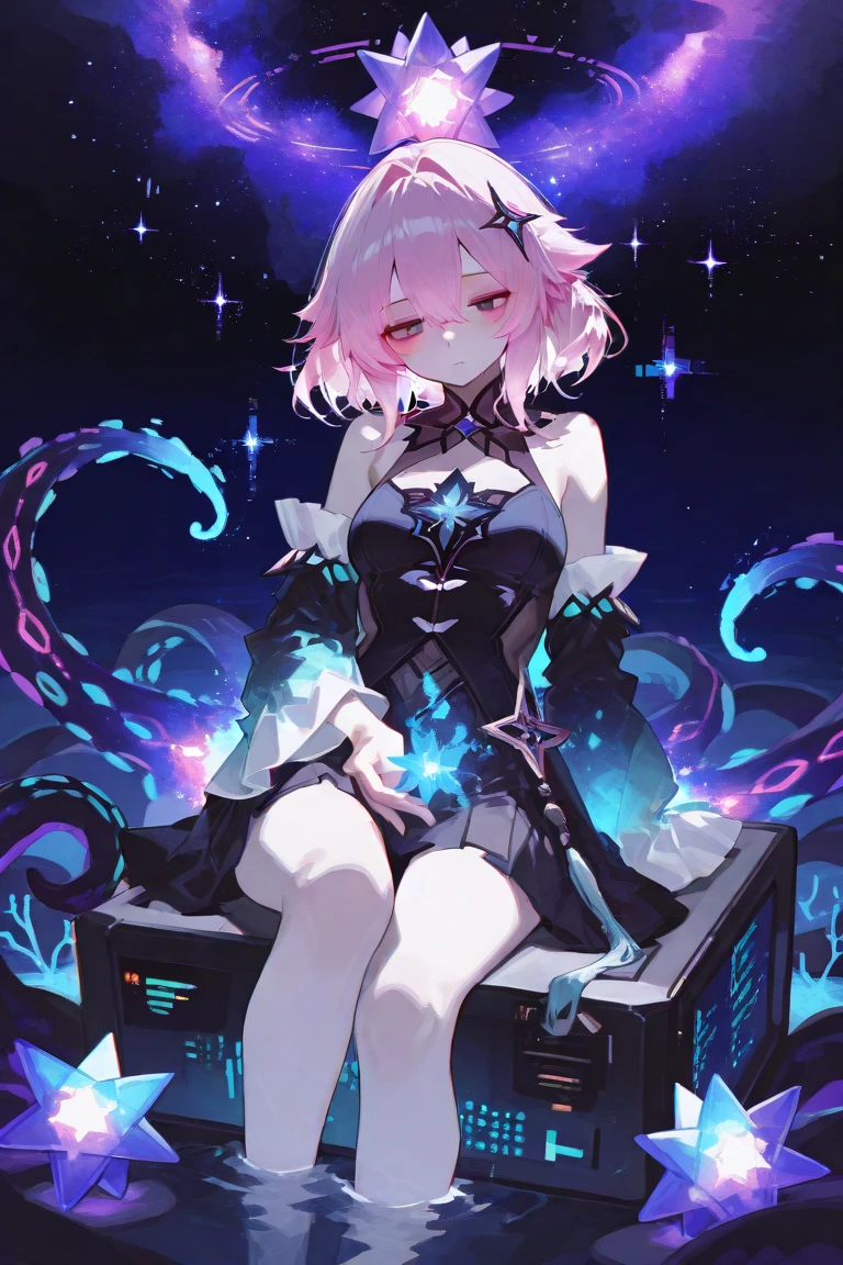 nsfw, (masterpiece, best quality:1.4), ultra detailed, beautiful, retrowave, (colorful eyes, sparkling eyes), sun, mountain, metropolis, road, purple and pink neon lights, (1 girl, solo), full body, <lora:retrowave_0.12:1>, half buzzcut hairstyle