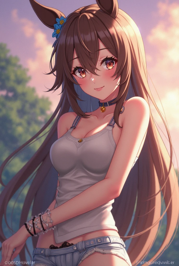 Anime girl in a pink dress standing in a forest, Ilya Kuvshinov com cabelo longo, Digital anime illustration, pintado em anime painter studio, Menina anime com cabelo longo, Marin Kitagawa Fanart, arte cg anime suave, feito com anime painter studio, arte de anime digital detalhada, menina anime bonita, anime moe artstyle, Pokimane, arte digital detalhada bonito