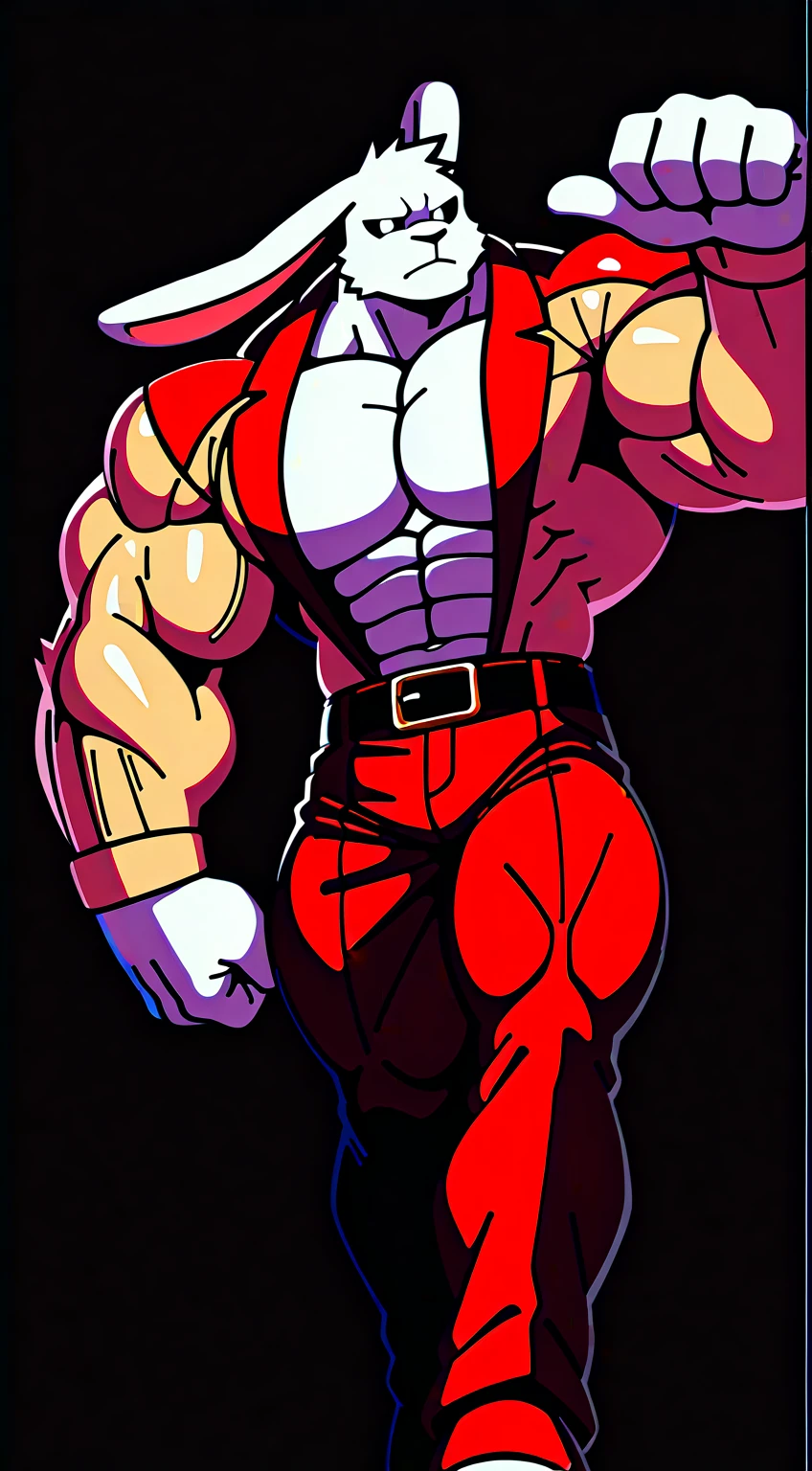 imagem de estilo de um homem com um corpo semelhante a um lobo e uma camisa, lobisomem musculoso, peito fofo, musculoso! Branco, peito peludo, super buff e cool, Commission for High Res, Lobo Peludo, thick furry neck and fluff on his chest, corpo peludo, Arte peluda!!!, forte e imponente, thicc, musculoso!!!, corpo fofo, big muscle, large muscles, roupas latex, cintas , roupas apertadas e marcadas com musculos , fazendo pose , flexionando os musculos