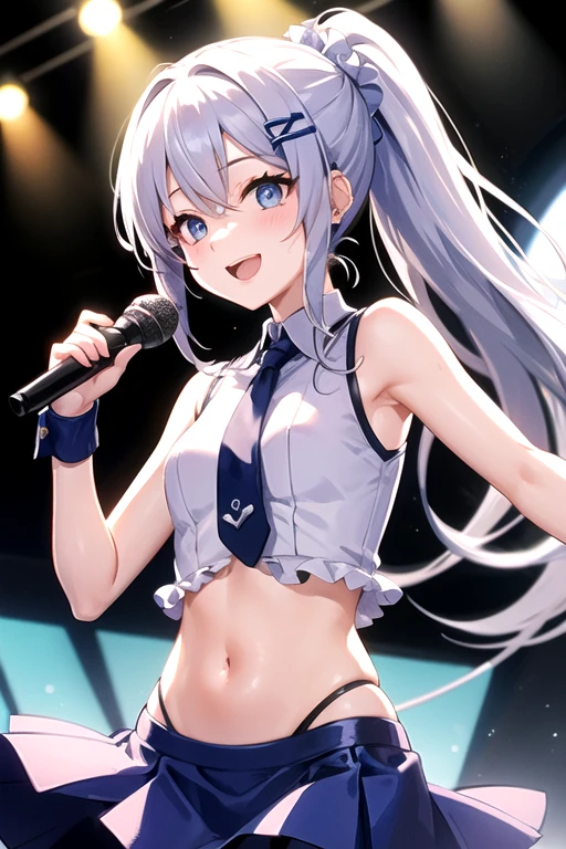 Idol、On Stage、Fingering、touch pussy with hand、Masturbation、Put the microphone to your mouth、Let me hear your moans、White pants、mini skirt、Ahegao、You look feels good、Love juice drips from the pussy、The floor is a little wet、Belly out、Off the shoulder、Bare Shoulder、knit、Belly out、Hands on my pussy、Ahegao、Put your hands in your pants!