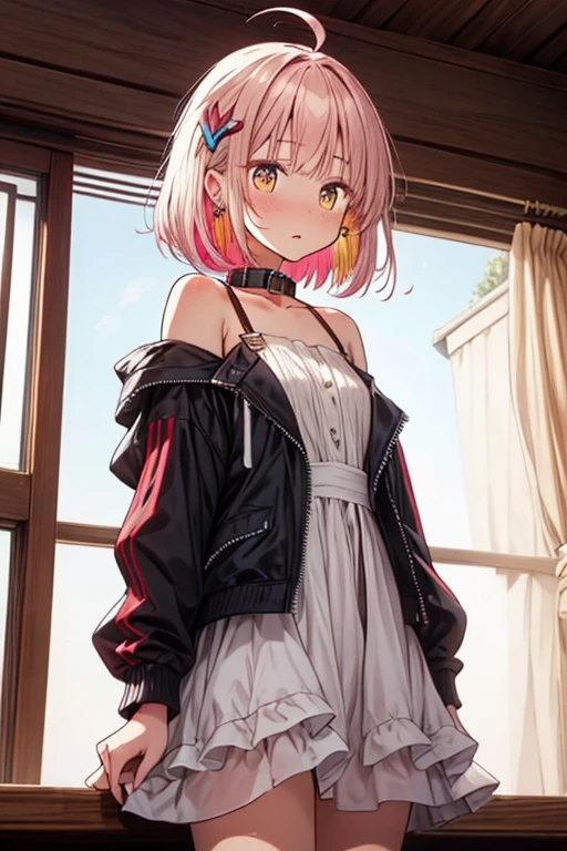 Kawaii, , pink eyes, white hair, cute clothes, hentai, kawaii